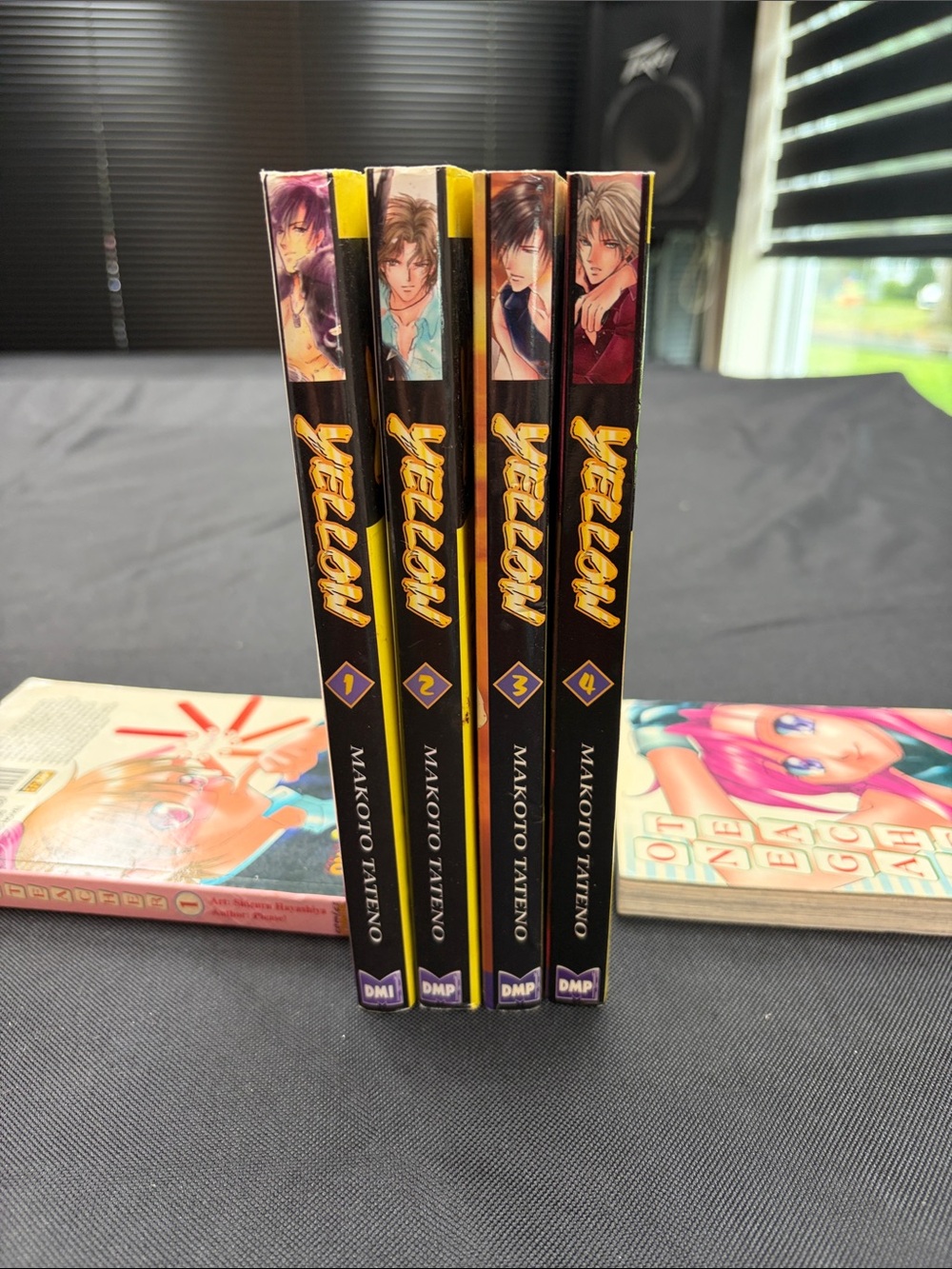 Yellow Manga Volumes 1-4 by — Black & Yellow Spine Set